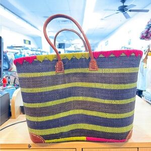 Colorful Striped Tote Bag